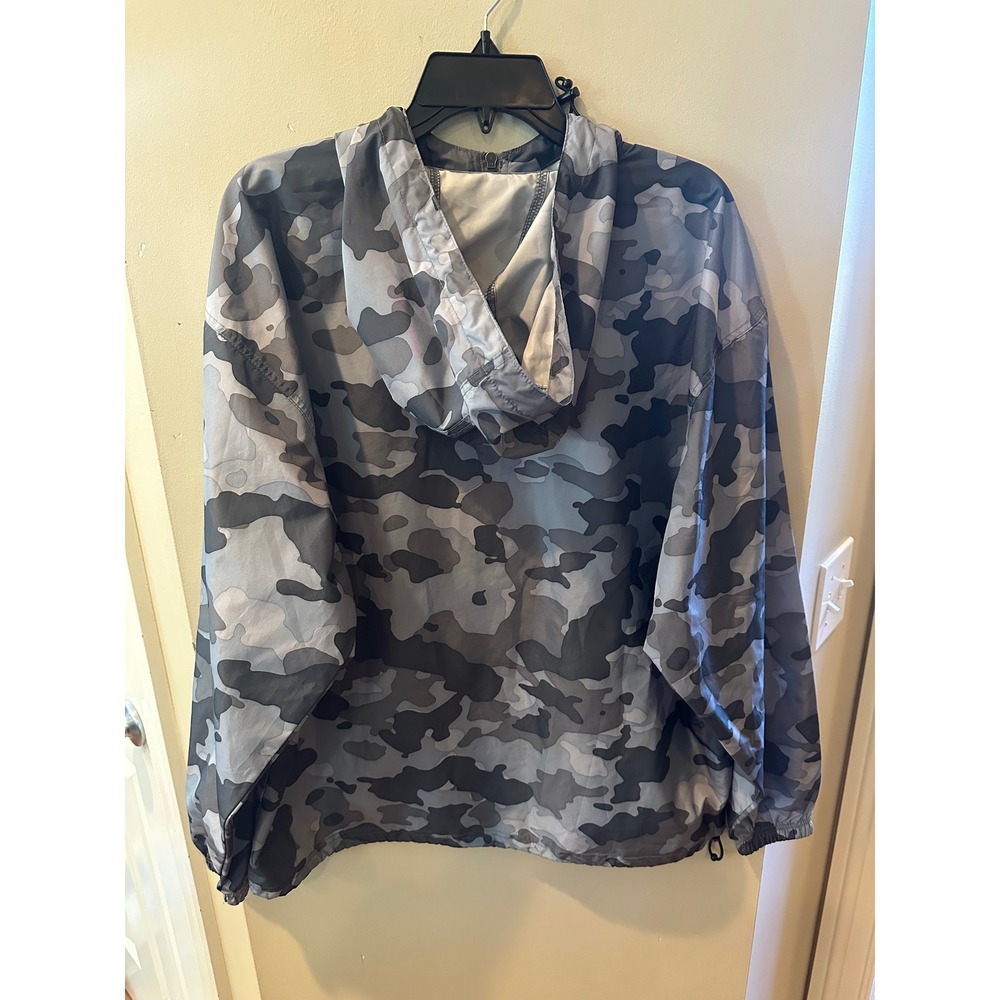Champion South Carolina Gamecocks Mens Large Grey Camo Quarter Zip Anorak Jacket - Picture 2 of 7